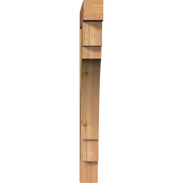 Merced Block Smooth Bracket, Western Red Cedar, 3 1/2W X 26D X 34H